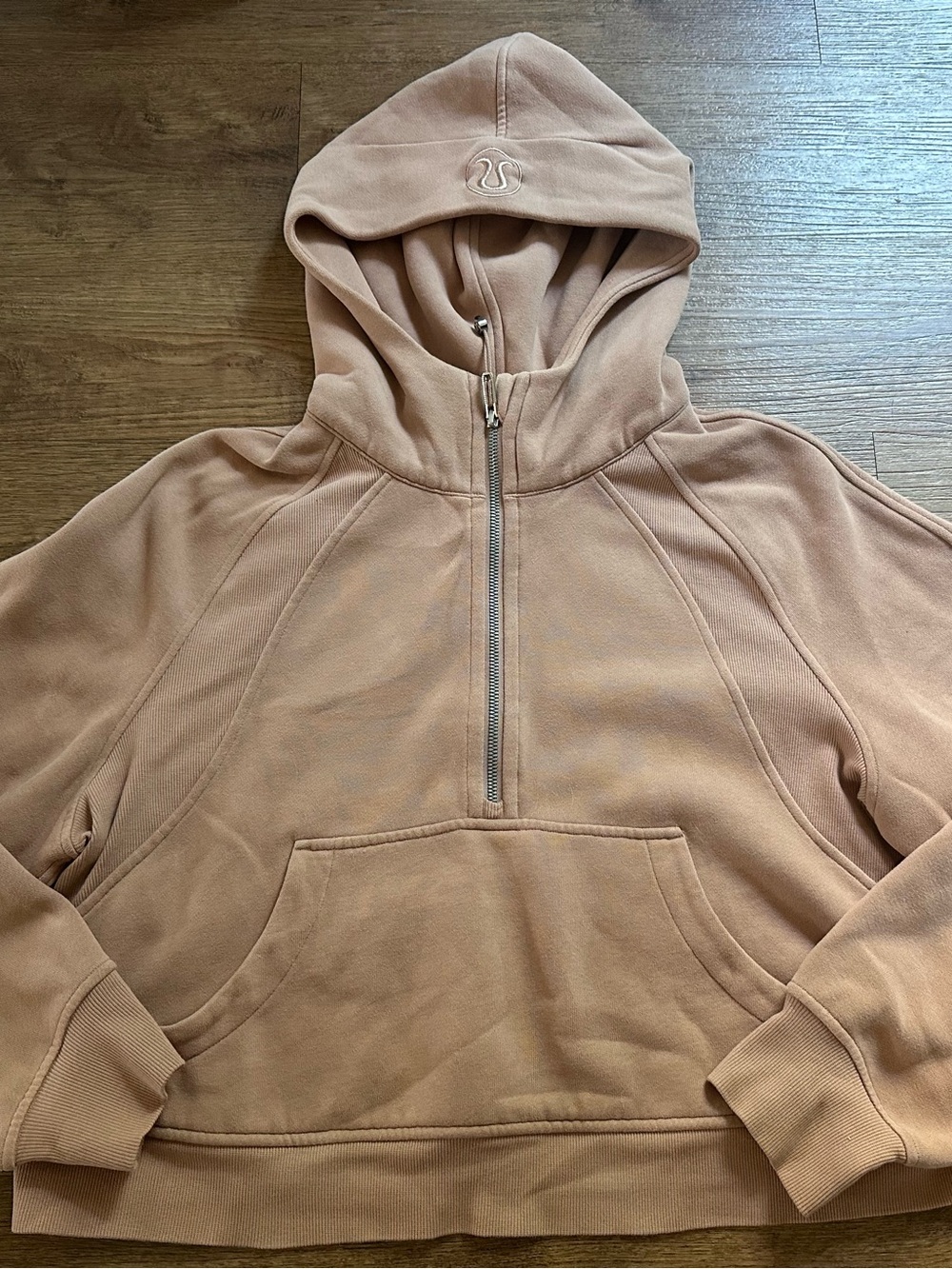 Lululemon Half-Zip Hoodie Sweatshirt - blush pink